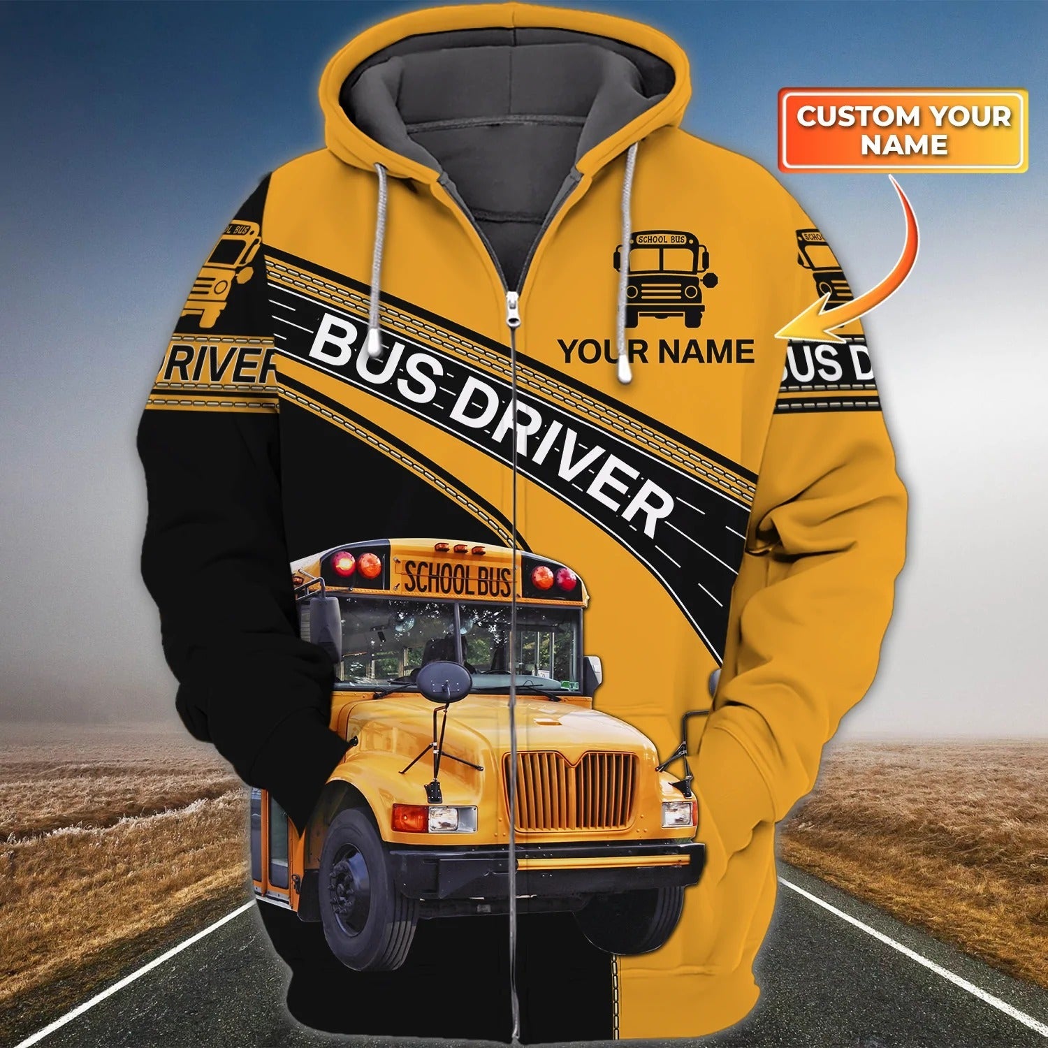 3D All Over Print School Bus Driver Hoodie, It Takes Heart To Be A Bus ...