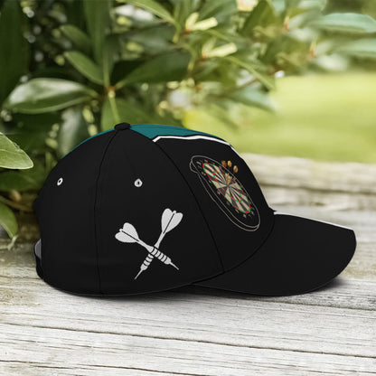 Love Darts Black And Green Pattern Baseball Cap Lasfour CA2669