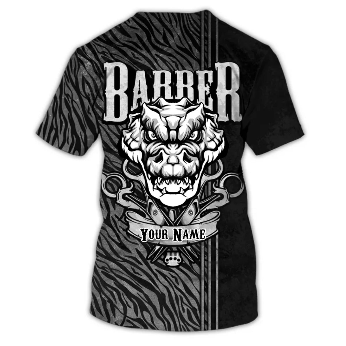 Personalized 3D All Over Print Barber Shirt, Barber Shop Animal Gang Tshirt, Barber Gift, Barbershop Uniform TO2722