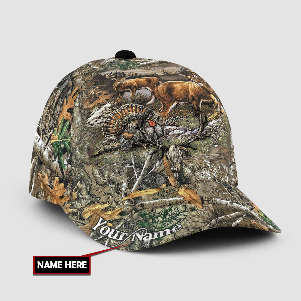 Lasfour 3D All Over Print Baseball Cap Personalized Name Hunting Classic Cap All About Hunting CA0462