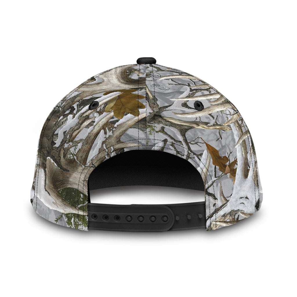 Lasfour 3D All Over Print Baseball Cap Bow Hunter Snow Camo Classic Cap CA0465