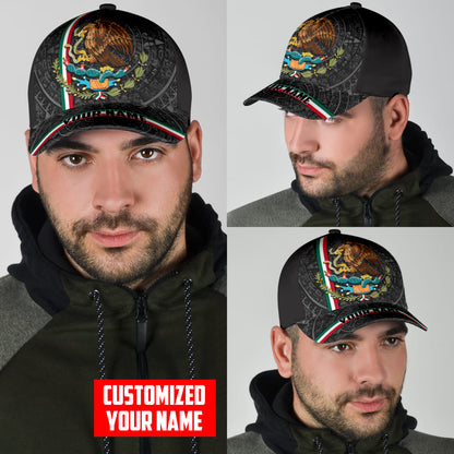 Personalized Mexico 3D Full Print Classic Cap, Aztec Pattern Baseball Hat Cap For Him, Aztec Cap Hat CO0142
