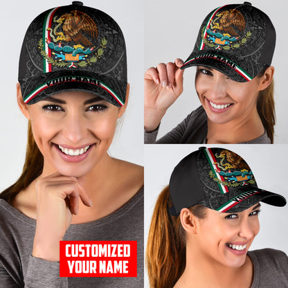 Personalized Mexico 3D Full Print Classic Cap, Aztec Pattern Baseball Hat Cap For Him, Aztec Cap Hat CO0142