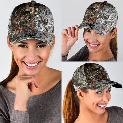 Lasfour 3D All Over Print Baseball Cap Bow Hunter Snow Camo Classic Cap CA0465