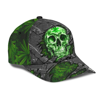 Custom Name Skull Weed Classic Cap CO0667