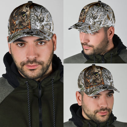 Lasfour 3D All Over Print Baseball Cap Bow Hunter Snow Camo Classic Cap CA0465
