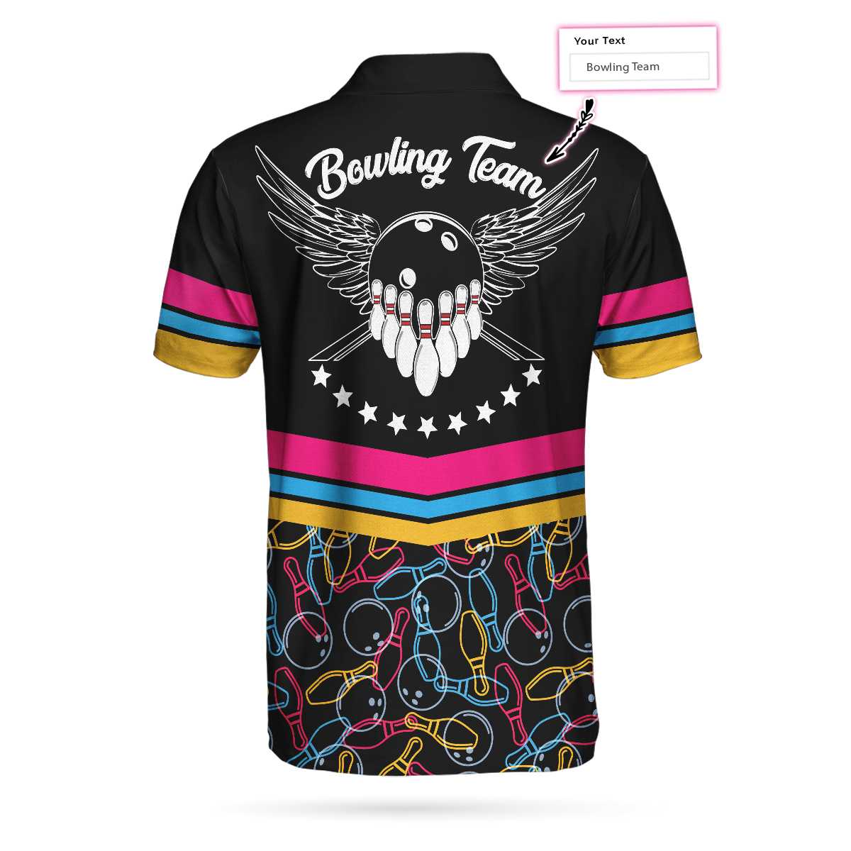 Personalized Bowling Team Custom Polo Shirt, Customized Bowling Shirt For Bowlers, Colorful Bowling Shirt Lasfour SO0765