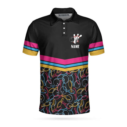 Personalized Bowling Team Custom Polo Shirt, Customized Bowling Shirt For Bowlers, Colorful Bowling Shirt Lasfour SO0765