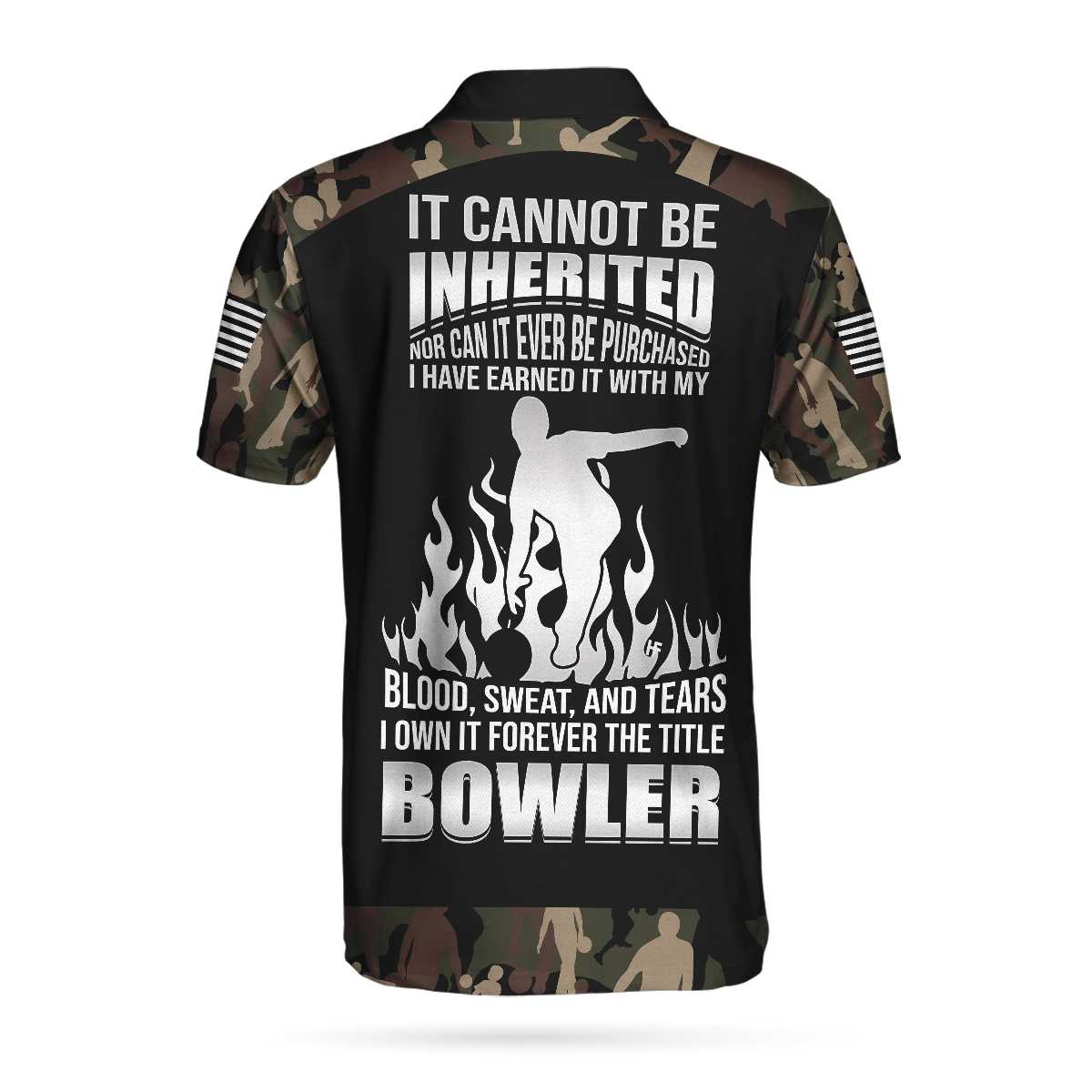 Personalized Name Bowling Camouflage Polo Shirt, Customized Camouflage Bowling Polo Shirt For Bowlers Lasfour SO0689