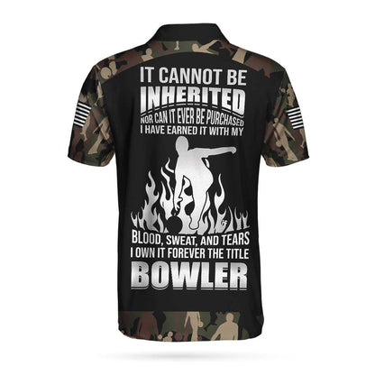 Personalized Name Bowling Camouflage Polo Shirt, Customized Camouflage Bowling Polo Shirt For Bowlers Lasfour SO0689