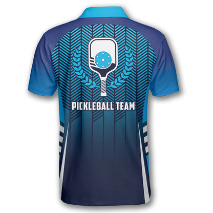 Gradient Blue Custom Pickleball Shirts for Men SO0860