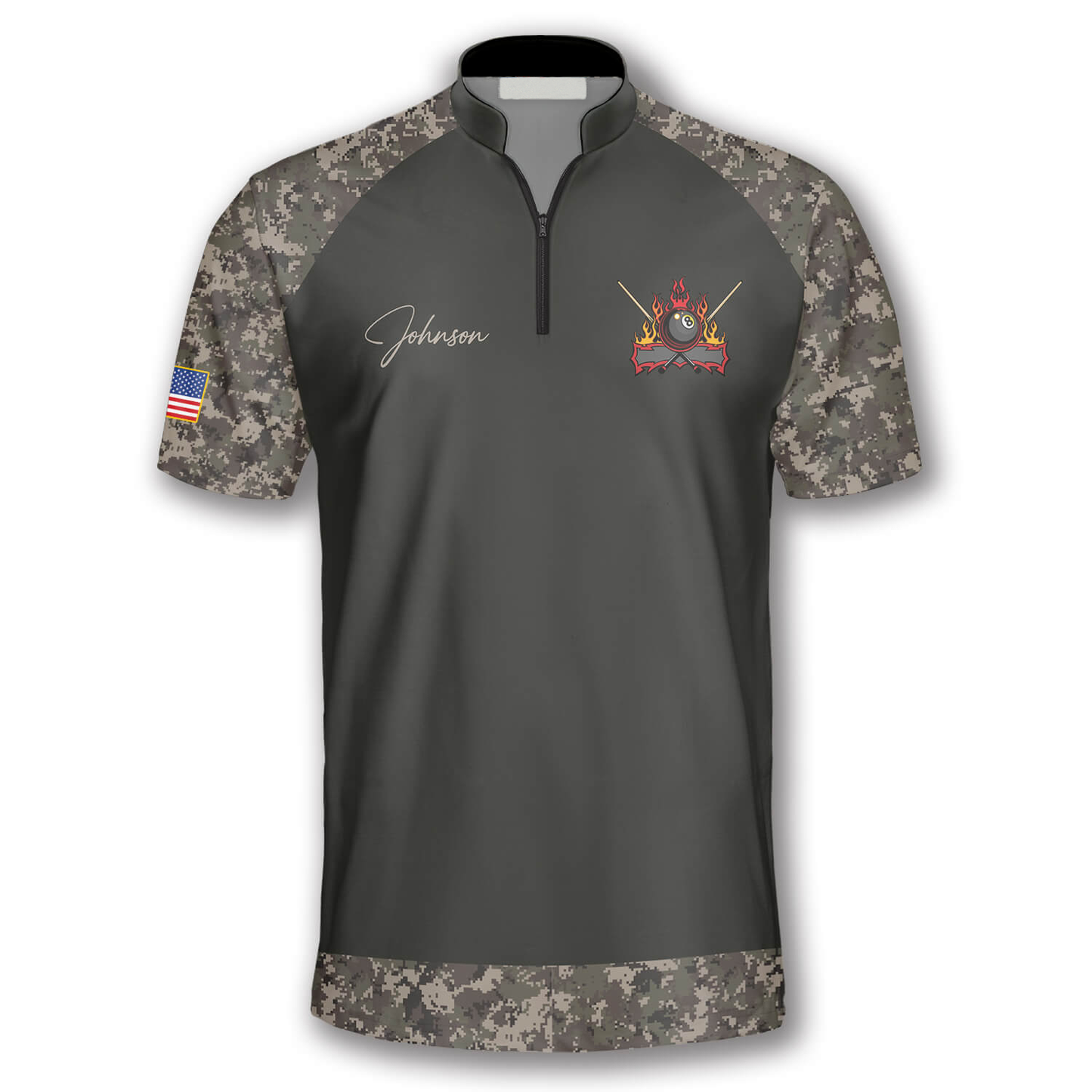 Custom Camo Billiard Jersey Shirts For Men, Custom Camo Billiards Team Shirts SO0525