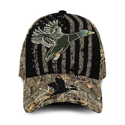 Lasfour 3D All Over Print Baseball Cap Mallard Duck Hunting Classic Cap CA0466