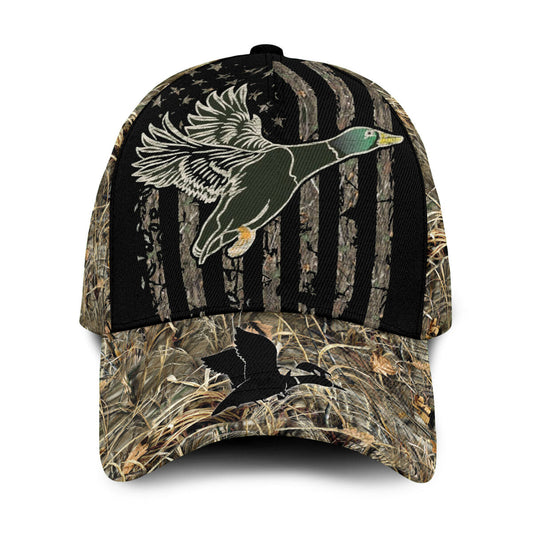 Lasfour 3D All Over Print Baseball Cap Mallard Duck Hunting Classic Cap CA0466