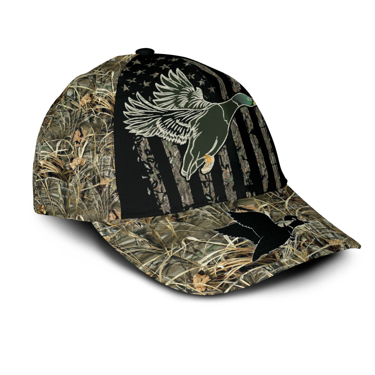 Lasfour 3D All Over Print Baseball Cap Mallard Duck Hunting Classic Cap CA0466