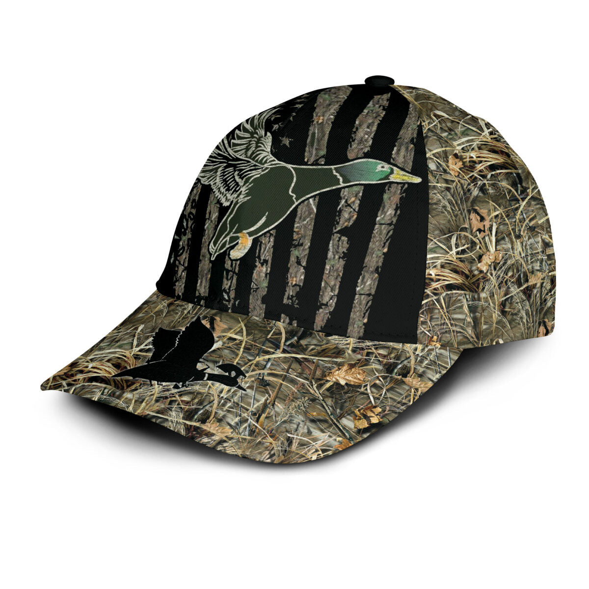 Lasfour 3D All Over Print Baseball Cap Mallard Duck Hunting Classic Cap CA0466
