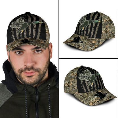 Lasfour 3D All Over Print Baseball Cap Mallard Duck Hunting Classic Cap CA0466