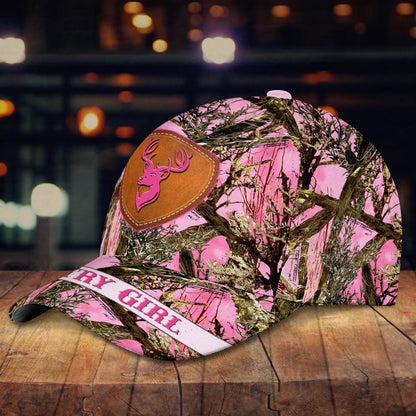 Deer Pattern Baseball Cap For Country Girl Pink Camouflaged Lasfour CO0960