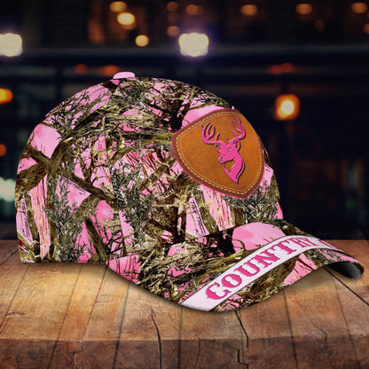 Deer Pattern Baseball Cap For Country Girl Pink Camouflaged Lasfour CO0960