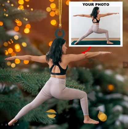 Personalized Photo Acrylic Ornament – Gift For Yoga Lover OO1614