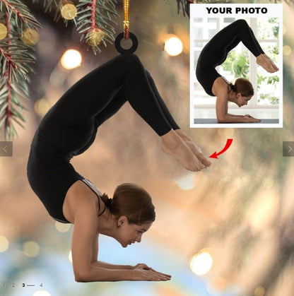 Personalized Photo Acrylic Ornament – Gift For Yoga Lover OO1614