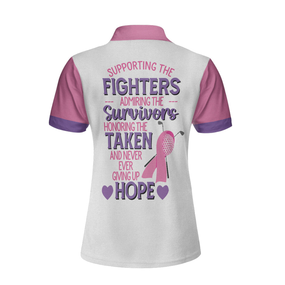 Supporting The Fighters Admiring The Survivors Short Sleeve Women Polo Shirt Lasfour SO1417