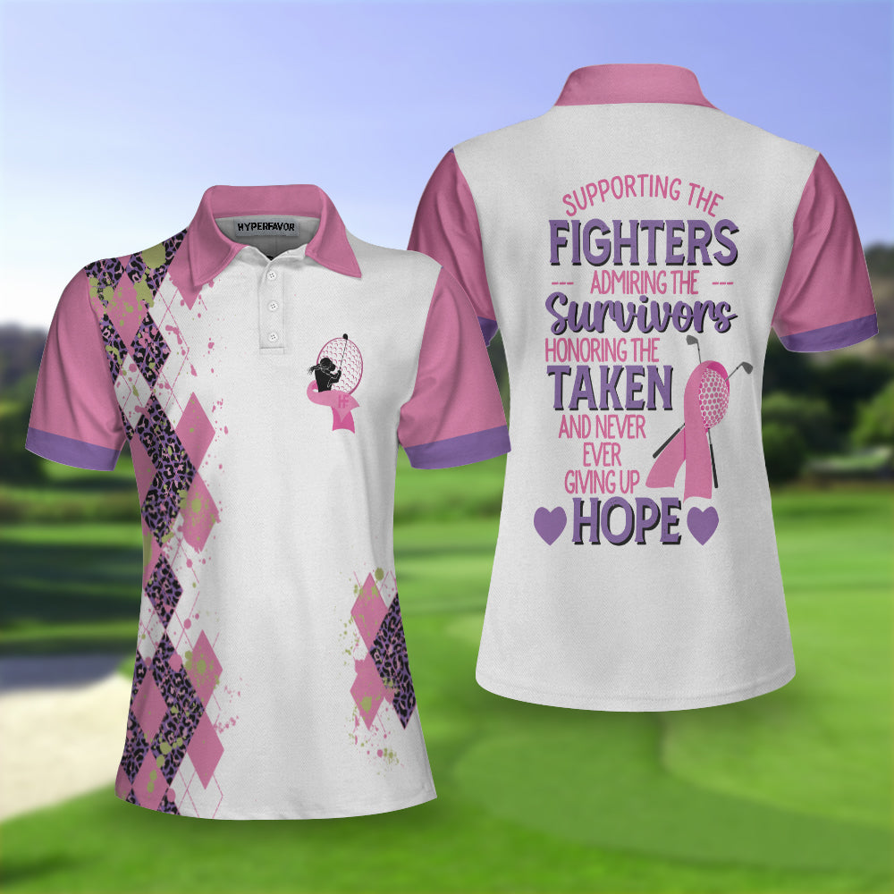 Supporting The Fighters Admiring The Survivors Short Sleeve Women Polo Shirt Lasfour SO1417