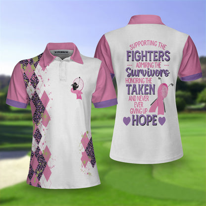 Supporting The Fighters Admiring The Survivors Short Sleeve Women Polo Shirt Lasfour SO1417