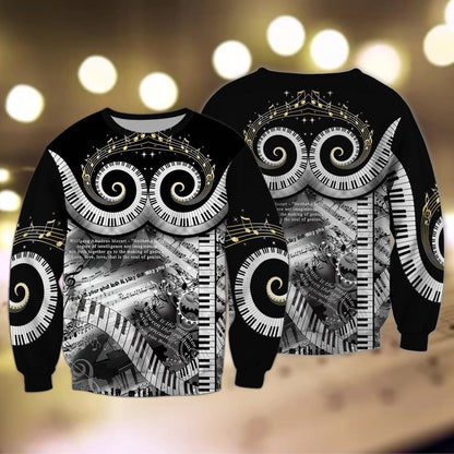 3D Full Printed Piano Shirts Men Women Pianist 3D Tshirt Gift To Piano Lovers TO1869