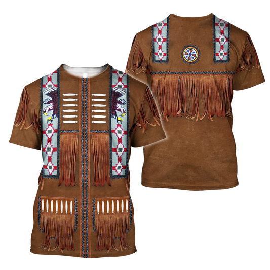 3D Brown Cowboy Shirt No Cosplay T Shirt For Cowboy Man Woman TO1518