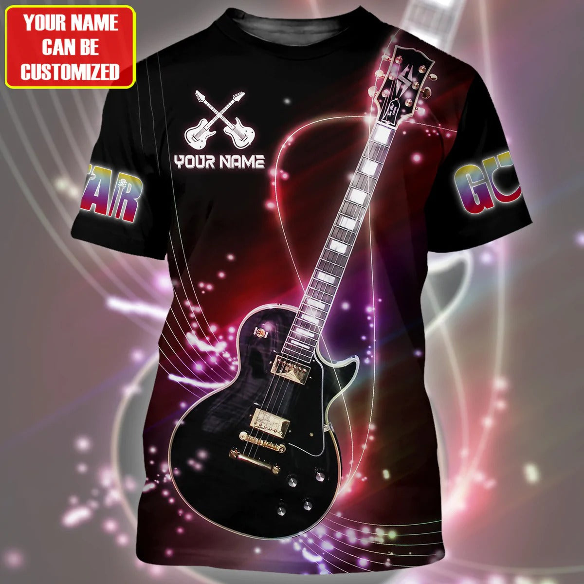 Custom 3D Guitar Shirt, Colorful Guitar Bass Desing On Tshirt, Guitarist Gifts TO2527