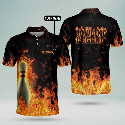 Custom Flame Bowling Shirt Unisex BM0035