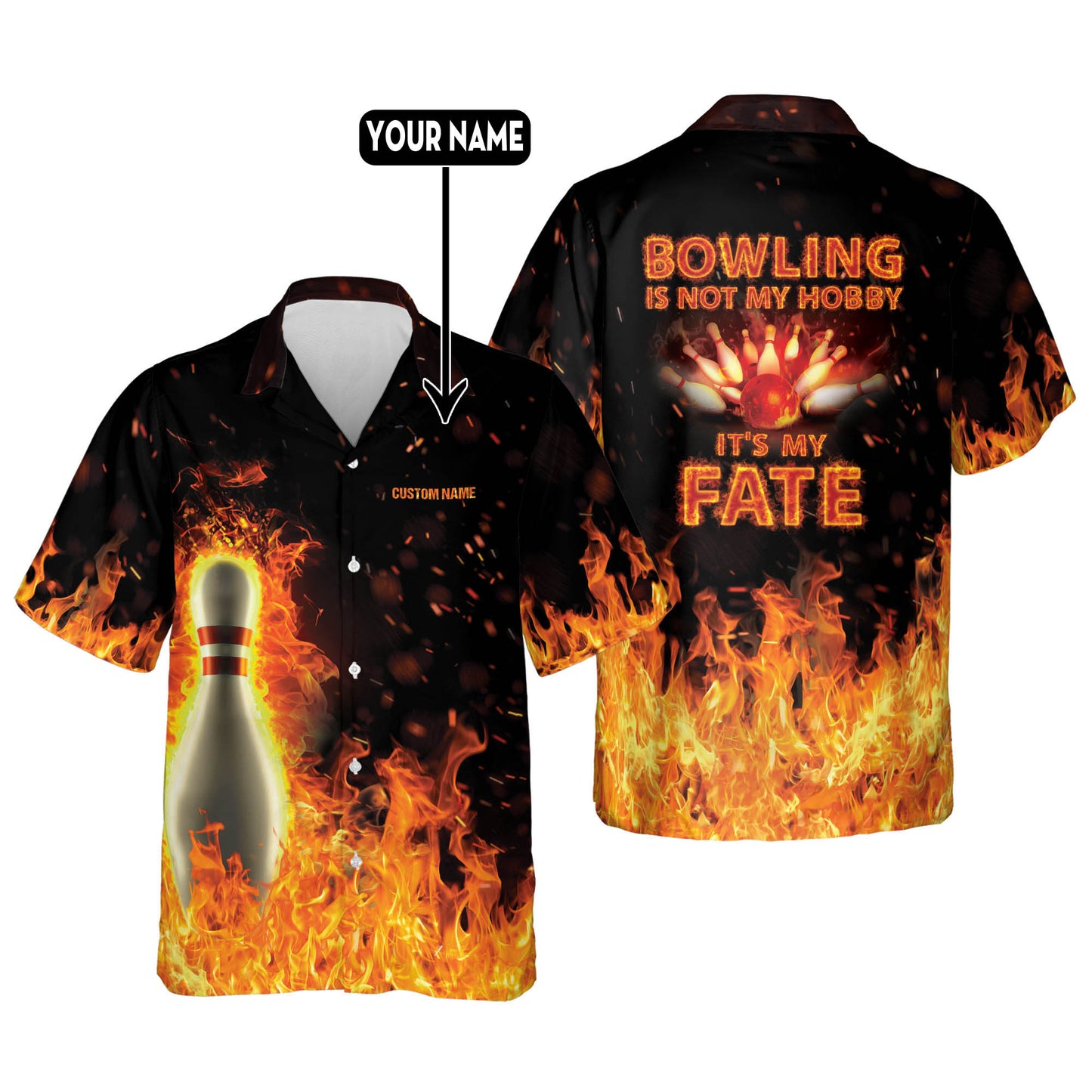 Flame hawaiian Shirts HB0008