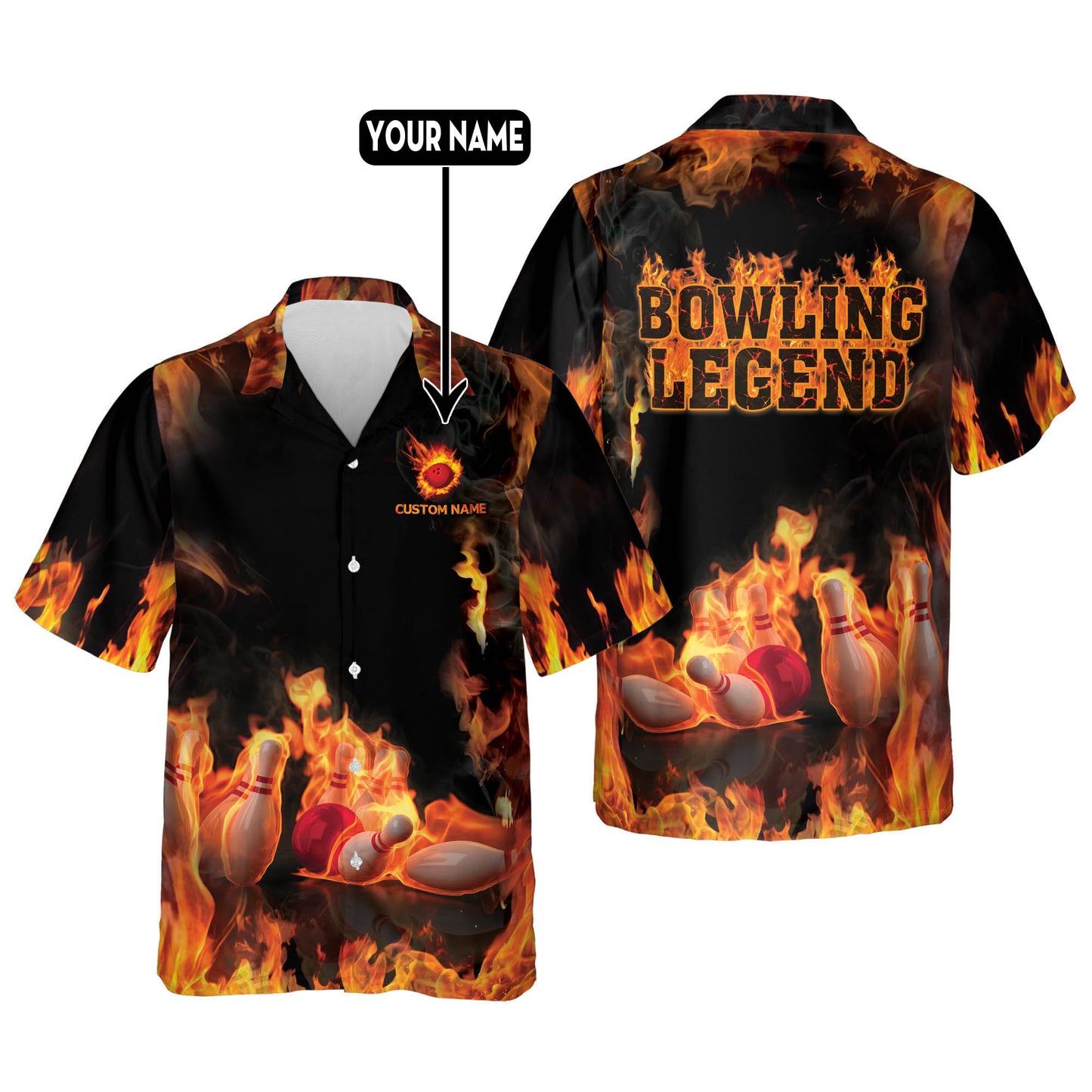 Custom Bowling Legend Hawaiian Shirts HB0134