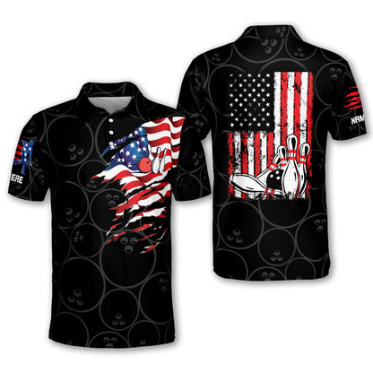 Custom American Flag Bowling Shirts BM0007