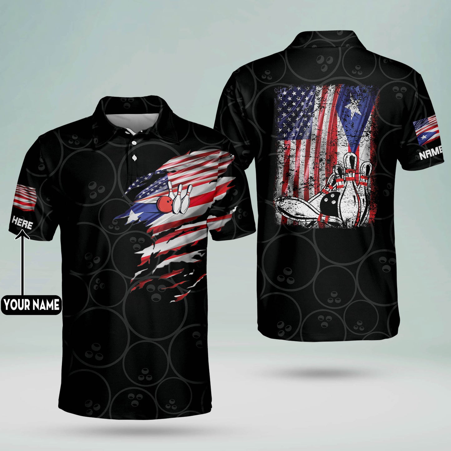 Custom Crazy American Bowling Shirts BM0081
