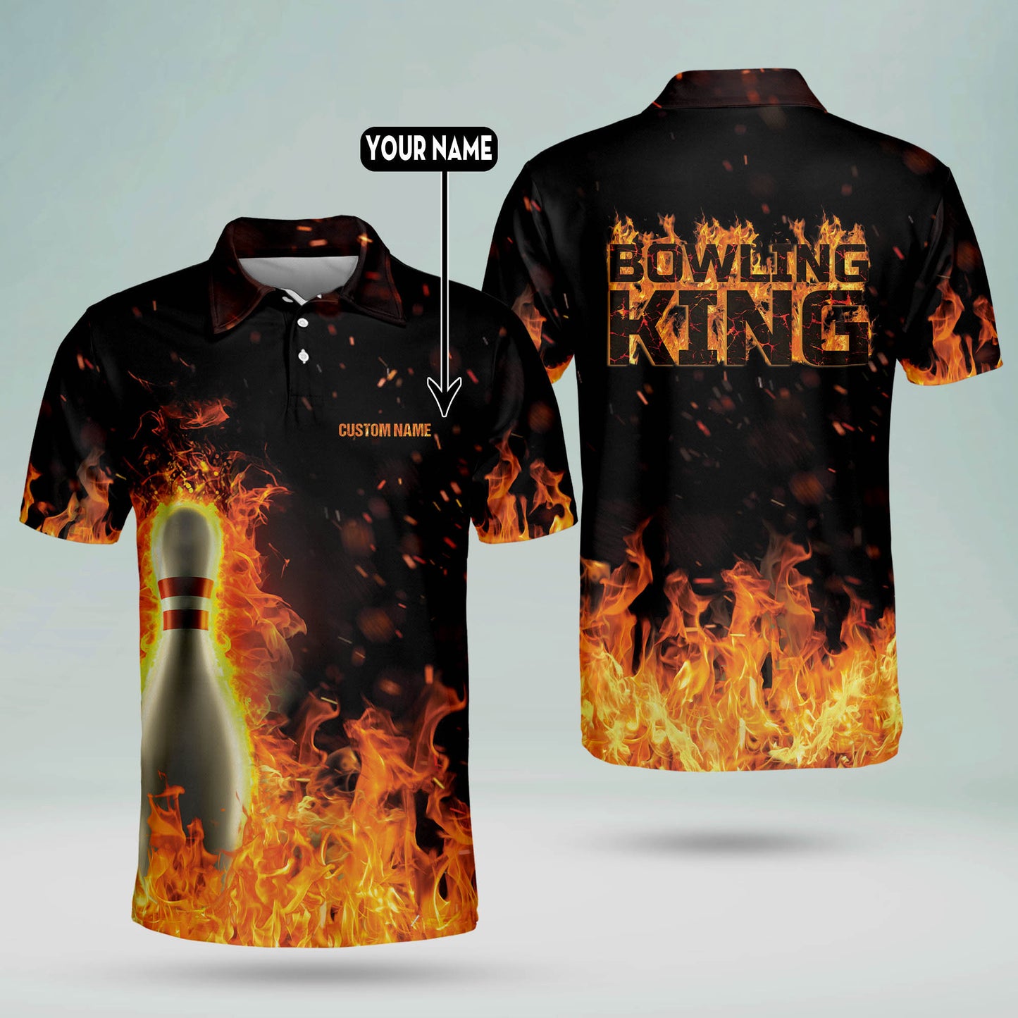 Custom Fire Funny Bowling Shirts BM0011