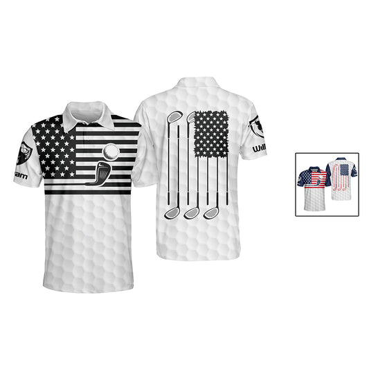 Proud American Flag Golf Polo Shirt GM0069