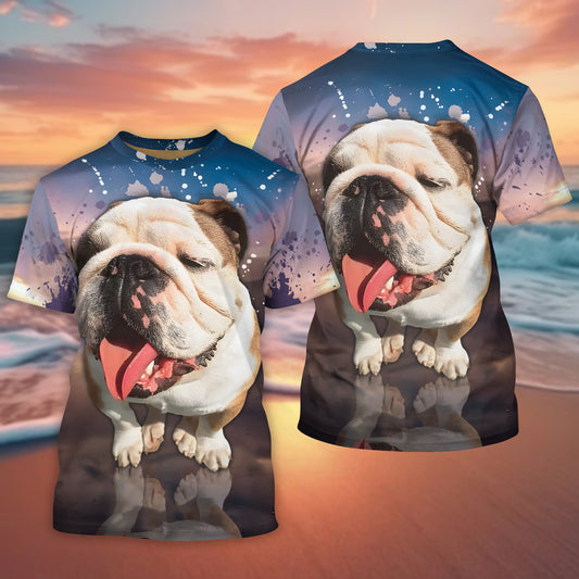 3D All Over Printed Bulldog On Shirt Men Women Gift For Dog Lovers TO1919