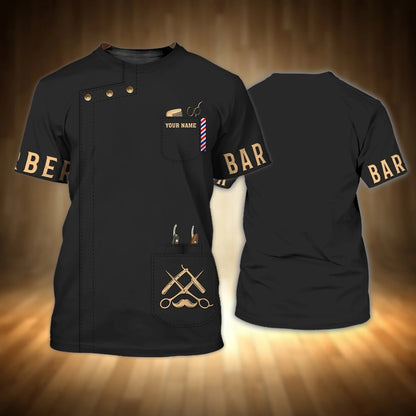 Custom Barber Shirt, Barber Tshirt Short Sleeve, Summer Shirt For Barber, Gift For A Barber TO0664