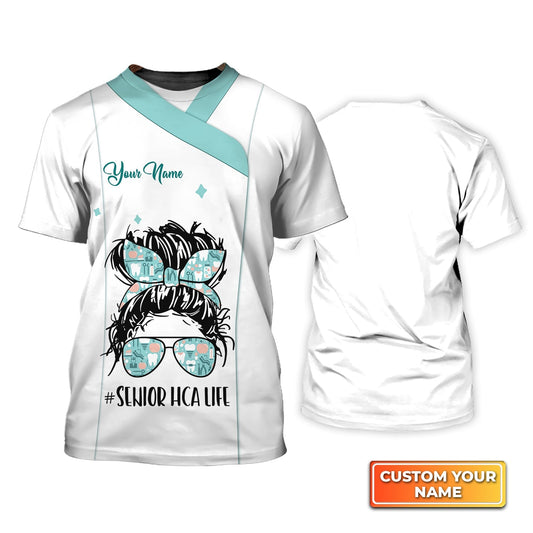 Senior HCA Life Personalized Name 3D Tshirt For Lose Weight Women TO1763