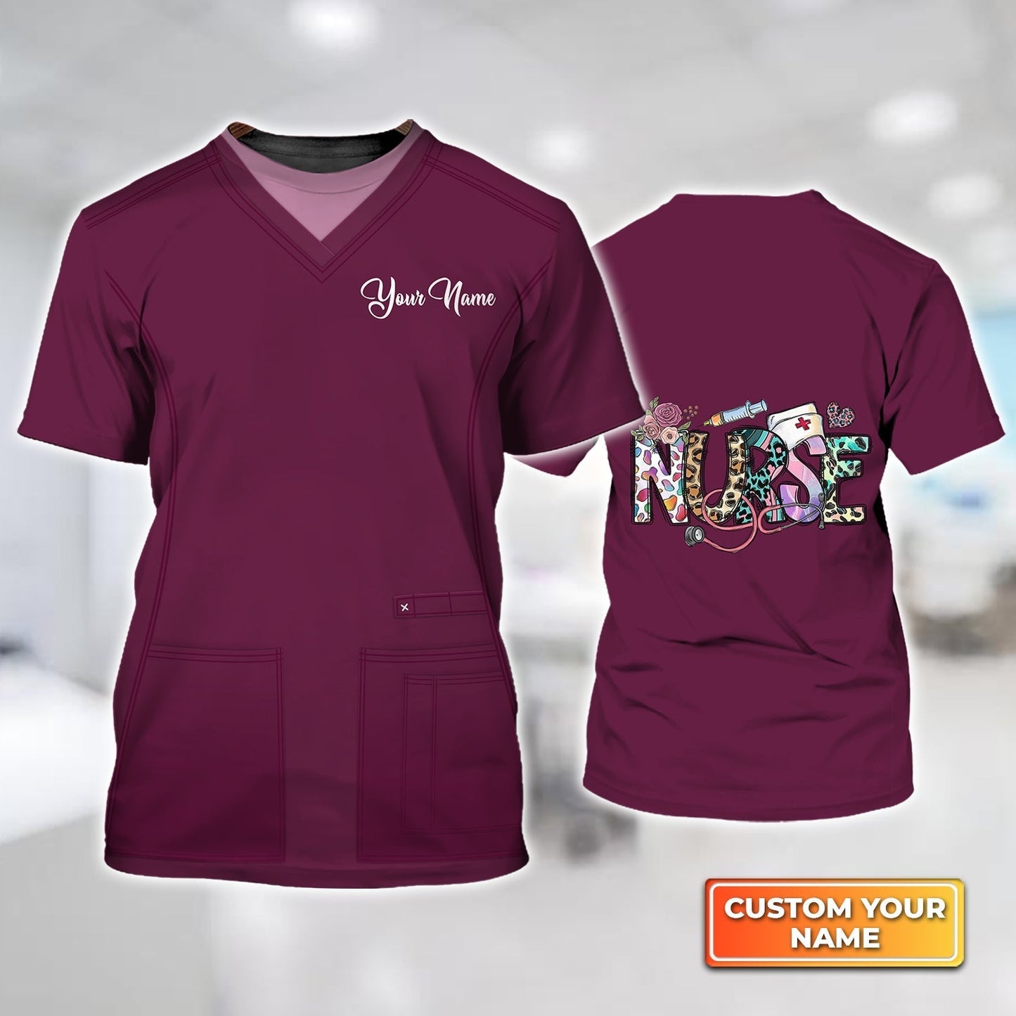 Personalized Name 3D Nursing Graduate T shirt Registered Nurse Shirts TO1615