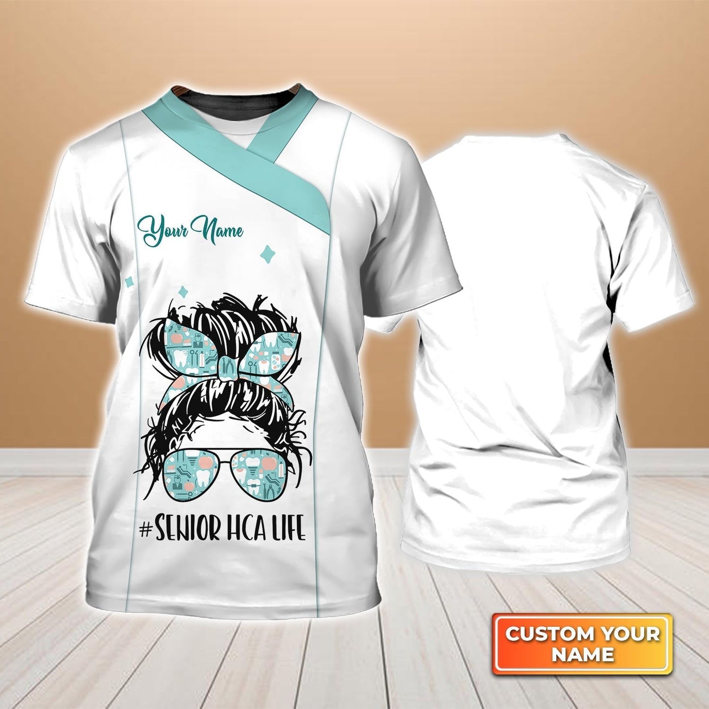 Senior HCA Life Personalized Name 3D Tshirt For Lose Weight Women TO1763