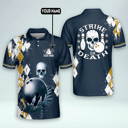 Strike Or Death Skull Bowling Shirts BM0138