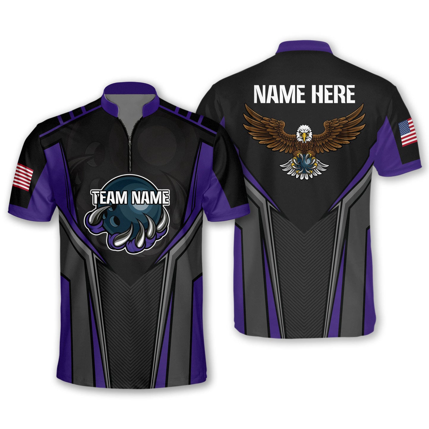 USA Bowling Jersey For Men And Women BM0264