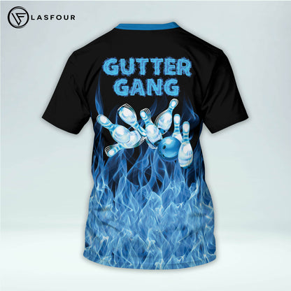 Custom Bowling Shirts for Men Women - 3D Funny Bowling Shirts Unisex with Name - Bowling Team Shirts for Men and Women BT0009
