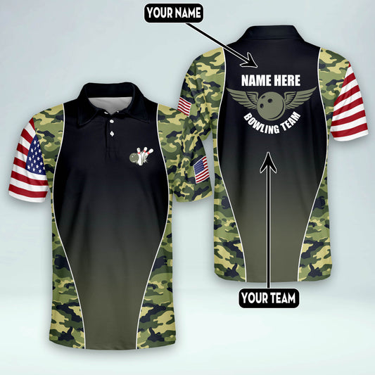 Patriots American Flag Bowling Shirt BM0146