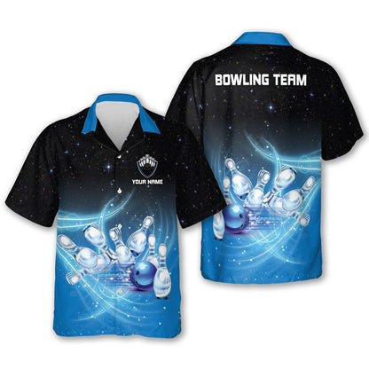 USA Bowling Button-Down Hawaiian Shirt HB0083