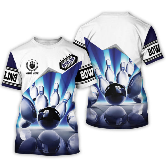 Custom Bowling Shirts for Men Women - 3D Funny Bowling Shirts Unisex with Name - Bowling Team Shirts for Men and Women BT0007