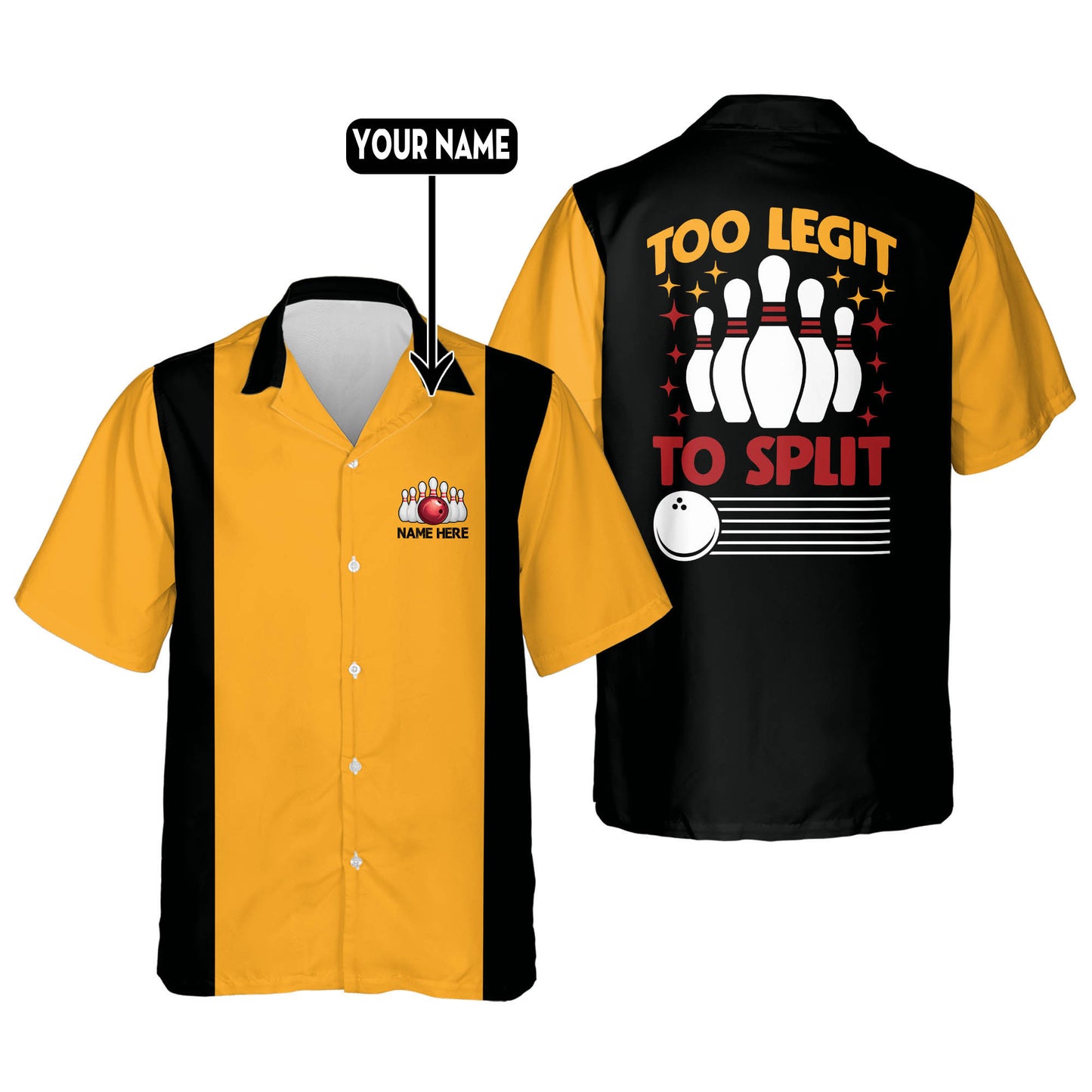 Too Legit To Split Bowling Shirt HB0147
